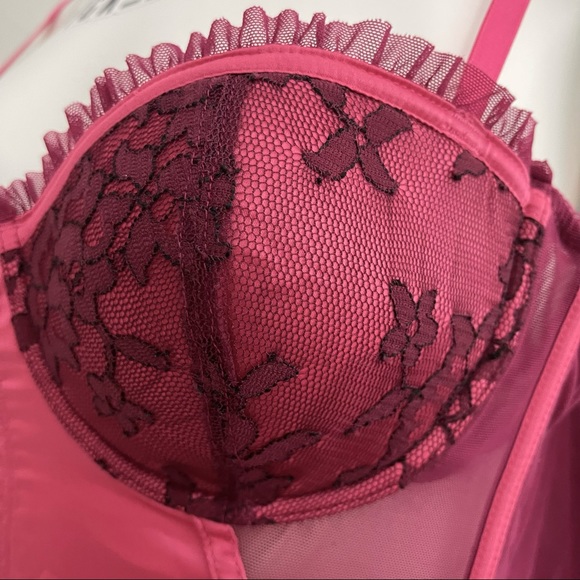 36C 2pc Vs Victoria’s Secret Sexy Little Things Bustier Corset with garter Skirt - Picture 8 of 16